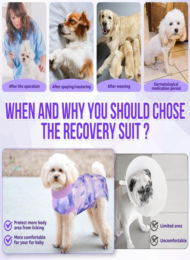 Lukovee Recovery Suit for Dogs, Zipper On Recovery Suit for Female Male Dog, Onesie Abdominal Wounds Cone E-Collar Alternative Prevent Licking Spay Recovery Suit (TPU,XS) - Image 5